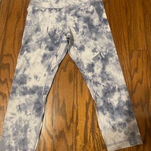 lululemon athletica light Blue Tie-Dye Crop Leggings